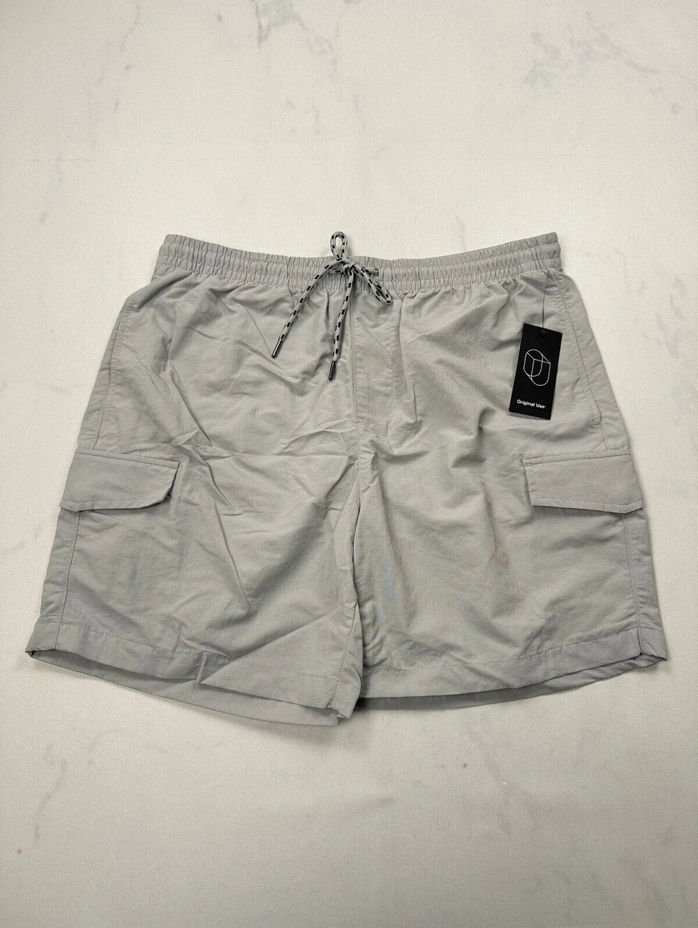 Original Use Athletic Shorts Dove Gray Contemporary Adjustable - Mens M